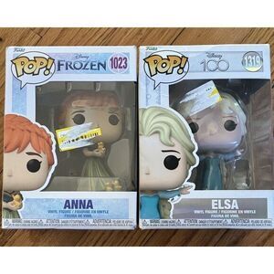 Funko‎ Pop! Frozen #319 Elsa Disney 100 Years & #123 Anna